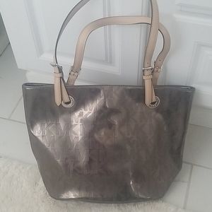 Michael Kors metallic tote bag